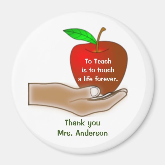Apple-Wertschätzung für Lehrer Magnet (Vorne)