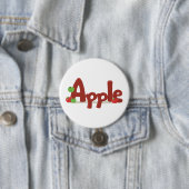 Apple Word Art mit Roten und Grünen Äpfeln Button (Beispiel)