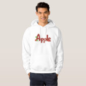 Apple Word Art mit Roten und Grünen Äpfeln Hoodie (Vorne ganz)