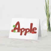 Apple Word Art mit Roten und Grünen Äpfeln Karte (Vorderseite)
