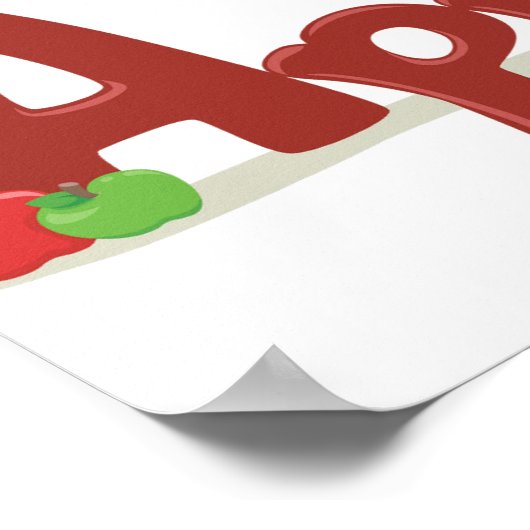 Apple Word Art mit Roten und Grünen Äpfeln Poster (Ecke)