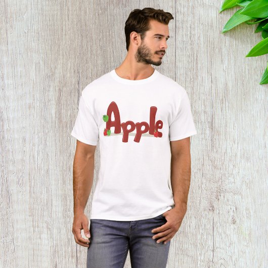 Apple Word Art mit Roten und Grünen Äpfeln T-Shirt