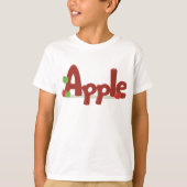 Apple Word Art mit Roten und Grünen Äpfeln T-Shirt (Vorderseite)