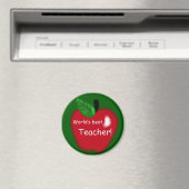 Apple "World's Best Teacher" Magnet (In Situ (Geschirrspüler))