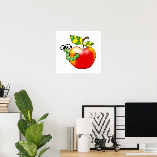 Apple & Worm, zurück zur Schule Poster (Heimbüro)