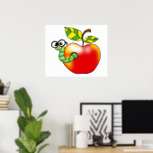 Apple & Worm, zurück zur Schule Poster (Heimbüro)