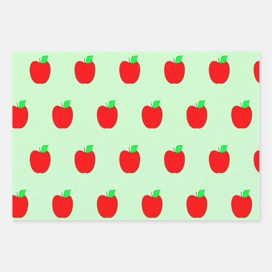 Apple Wrapping Paper für Lehrer Geschenkpapier Set (Vorderseite 3)