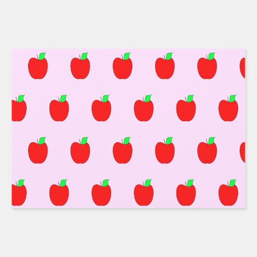 Apple Wrapping Paper für Lehrer Geschenkpapier Set (Vorderseite 2)