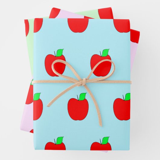 Apple Wrapping Paper für Lehrer Geschenkpapier Set (Beispiel)