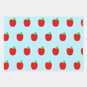 Apple Wrapping Paper für Lehrer Geschenkpapier Set (Vorderseite)