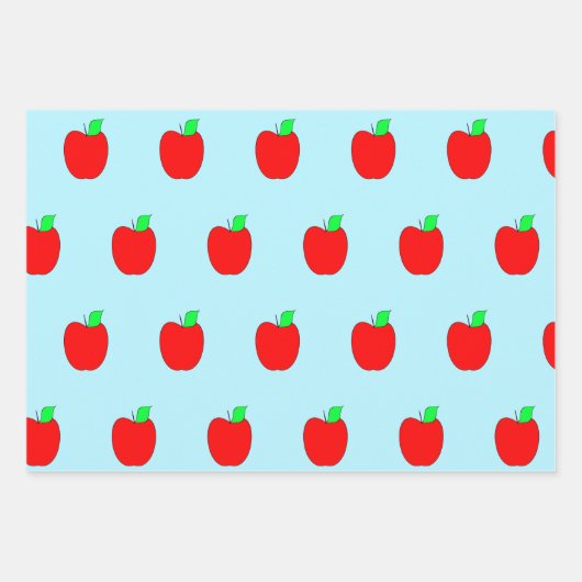 Apple Wrapping Paper für Lehrer Geschenkpapier Set (Vorderseite)