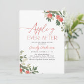 Apple-y Ever After Apple Bridal Shower Einladung (Stehend Vorderseite)