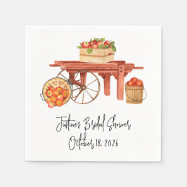 Apple-y-Ever nach Personalisiertem Brautparty Serviette