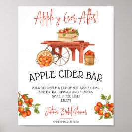 Apple-y immer After! Brautparty Apple Cider Bar Poster