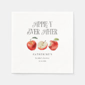 Apple-y immer nach elegantem Brautparty Serviette (Vorderseite)