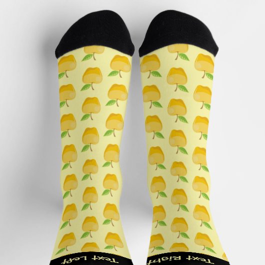 Apple Yellow Pattern Socks Socken (Oben)
