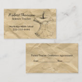 Apple Zeichnend Visitenkarte des Lehrers Terminkarte (Vorne/Hinten)