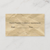 Apple Zeichnend Visitenkarte des Lehrers Terminkarte (Rückseite)