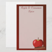 Apple-Zimt-Briefpapier Briefpapier (Vorne/Hinten)