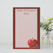 Apple-Zimt-Briefpapier Briefpapier (Stehend Vorderseite)