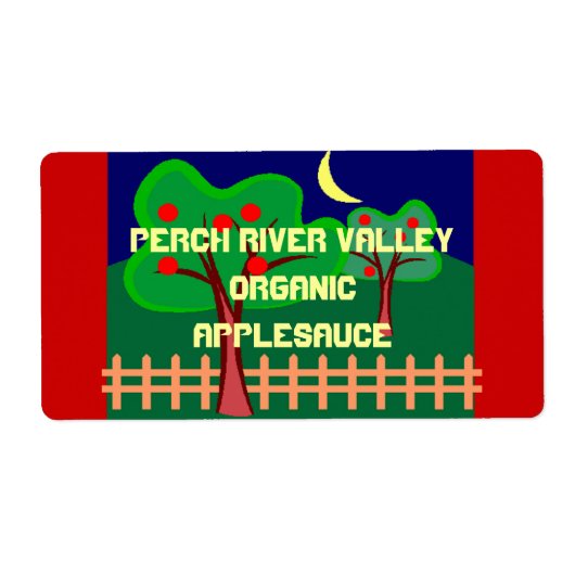 Apple Zuhause Canning Applesauce Butter Weinetiket (Vorne)