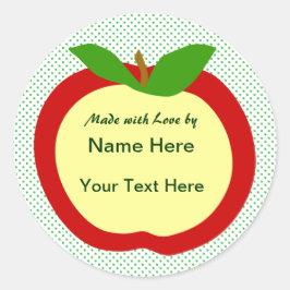 Apple Zuhause Made Food Gift Label Runder Aufkleber