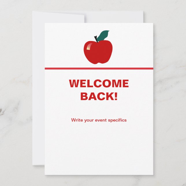 Apple, zurück zur Schule (Vorderseite)