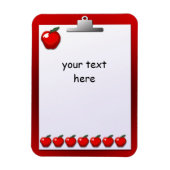 Apple-Zwischenablage für Lehrer - benutzerdefinier Magnet (Vertikal)