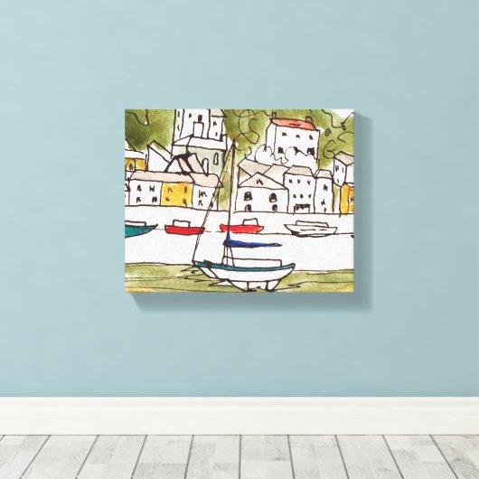 Appledore, Devon.Print auf Leinwand (Insitu (Holzboden))