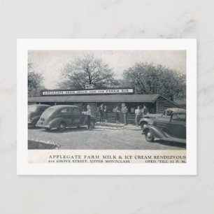 Applegate Farms Ice Cream, Montclair NJ Vintage Postkarte