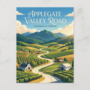 Applegate Valley Road USA Postkarte