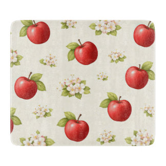Apples and apple blossoms Cutting Boar Schneidebrett