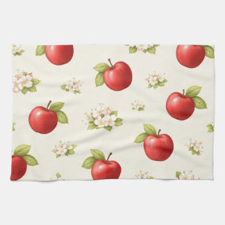 Apples and apple blossoms Kitchen Towels Geschirrtuch