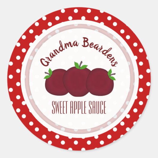 Apples And Polka Dot Personalized Stickers (Vorderseite)