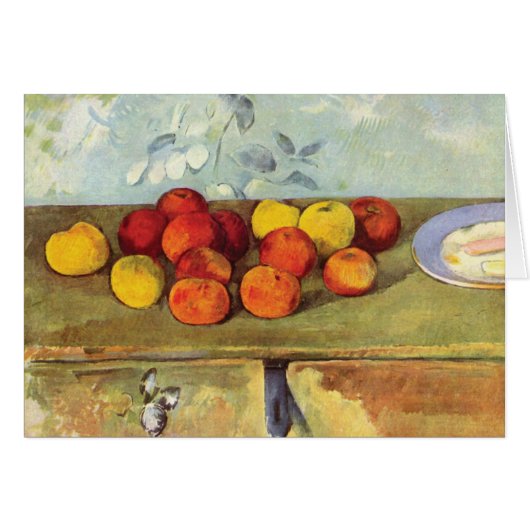 Apples Biscuits Paul Cezanne Note Card (Vorderseite (Horizontal))