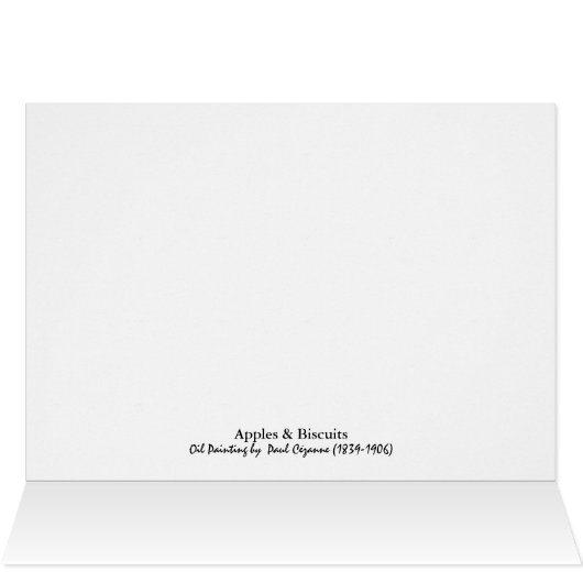 Apples Biscuits Paul Cezanne Note Card (Innenansicht Horizontal (Oben))