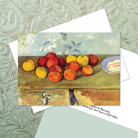 Apples Biscuits Paul Cezanne Note Card