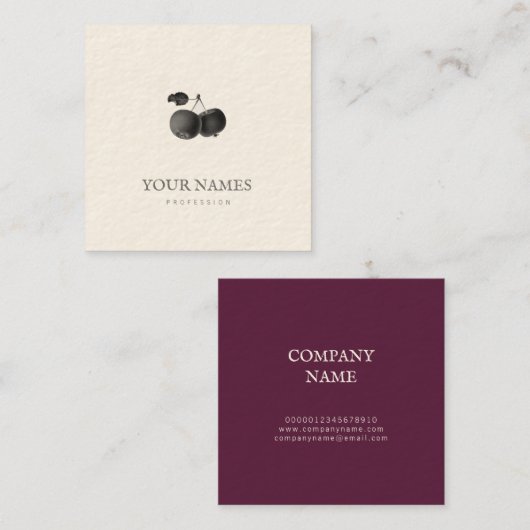 APPLES BUSINESS CARD QUADRATISCHE VISITENKARTE (Vorne/Hinten)