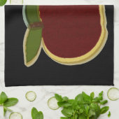 Apples Digital Art Black Background Handtuch (Gefaltet)