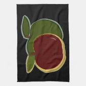 Apples Digital Art Black Background Handtuch (Vertikal)