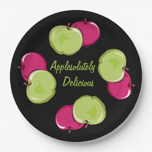 Apples Fun Graphics Art Pappteller (Vorderseite)
