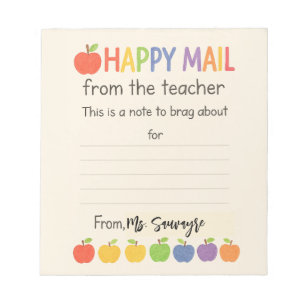 Apples Happy Mail – Süße Lehrerin Notizblock