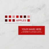 APPLES (Mod-Quadrate) Mini Visitenkarte (Vorne/Hinten)