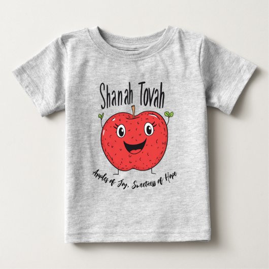 🍎 Apples of Joy, Rosh Hashanah mit benutzerdefini Baby T-shirt (Vorderseite)