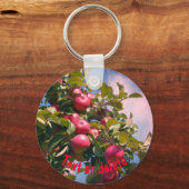 Apples On Tree Nature Personalized Schlüsselanhänger (Rückseite)