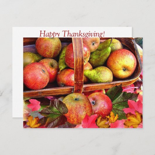 APPLES & PEARS  ~ Postcard Feiertagspostkarte (Vorne/Hinten)