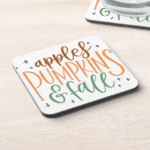 APPLES PUMPKINS UND FALL GETRÄNKEUNTERSETZER (Linke Seite)