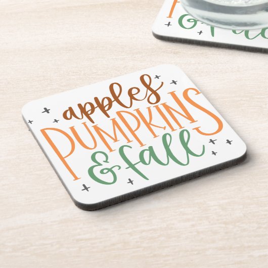 APPLES PUMPKINS UND FALL GETRÄNKEUNTERSETZER (Linke Seite)