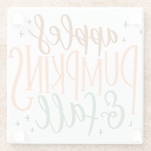 APPLES PUMPKINS UND FALL GLASUNTERSETZER (Rückseite)