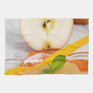 Applesauce mit Zimt und Orangenlöffel Handtuch